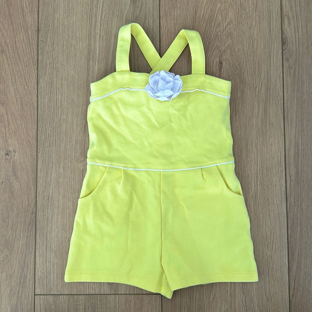 Janie and Jack Rosette Ponte Romper